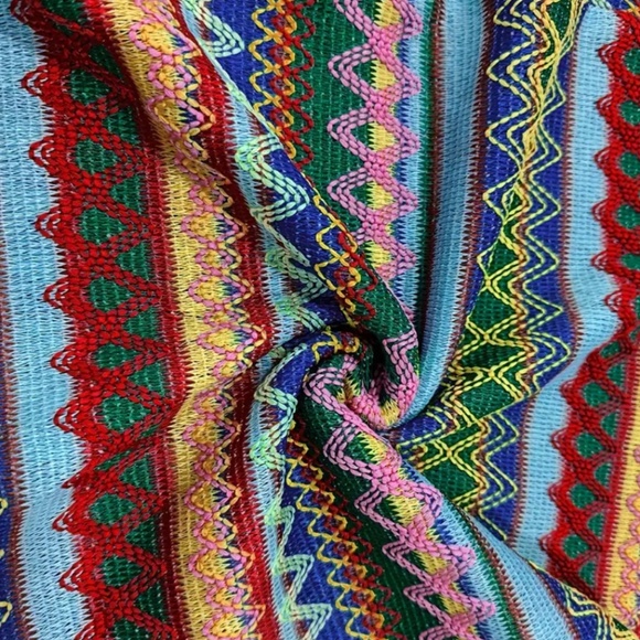 Knit Striped Tank Dress Side Leg Slit Long Ribbed Multicolor Long Slim - Picture 5 of 14